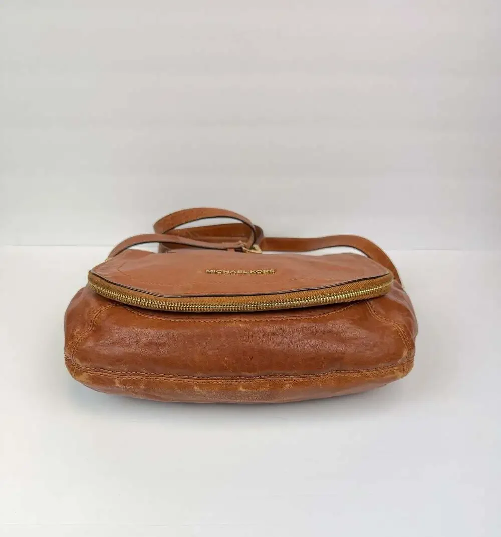Michael Kors Stanthorpe Convertible Brown Leather Shoulder/Crossbody Bag